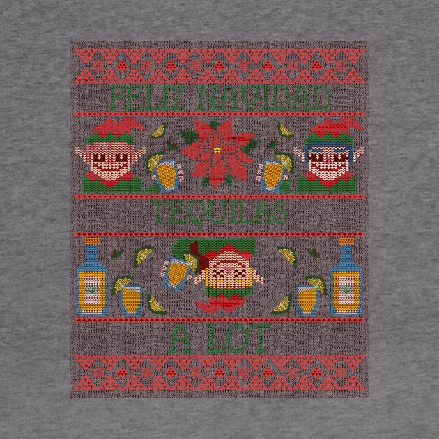 Feliz Navidad Christmas Sweater by Philly Drinkers